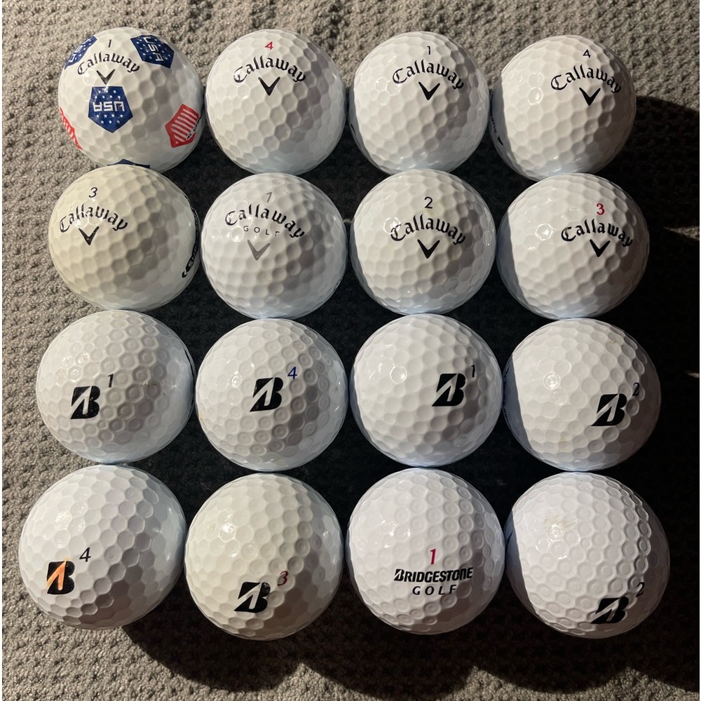 16 Bridgestone/Callaway Golf Balls